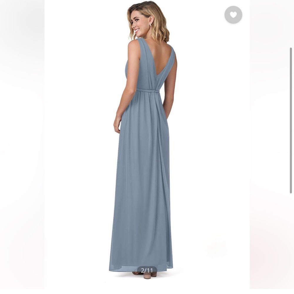 Azazie Dusty Blue Tanicia dress, size A0 - Picture 2 of 11